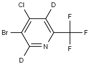 5-bromo-4-chloro-2-(trifluoromethyl)pyridine-3,6-d2 Struktur