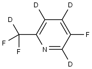 2-(difluoromethyl-d)-5-fluoropyridine-3,4,6-d3 Struktur