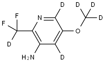 2-(difluoromethyl-d)-5-(methoxy-d3)pyridin-4,6-d2-3-amine Struktur