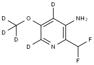 2-(difluoromethyl)-5-(methoxy-d3)pyridin-4,6-d2-3-amine Struktur