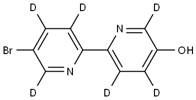 5'-bromo-[2,2'-bipyridin]-3,3',4,4',6,6'-d6-5-ol Struktur