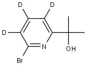 2-(6-bromopyridin-2-yl-3,4,5-d3)propan-2-ol Struktur