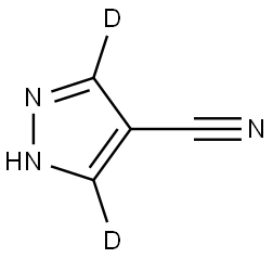 1H-pyrazole-4-carbonitrile-3,5-d2 Struktur