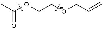 Poly(oxy-1,2-ethanediyl), .alpha.-acetyl-.omega.-(2-propenyloxy)- Struktur