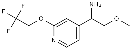 2-methoxy-1-(2-(2,2,2-trifluoroethoxy)pyridin-4-yl)ethan-1-amine Struktur