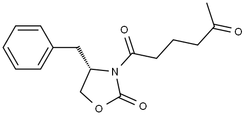 1,5-Hexanedione, 1-[(4S)-2-oxo-4-(phenylmethyl)-3-oxazolidinyl]- Struktur