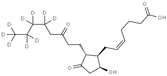 13,14-dihydro-15-keto Prostaglandin D2-d9 Struktur