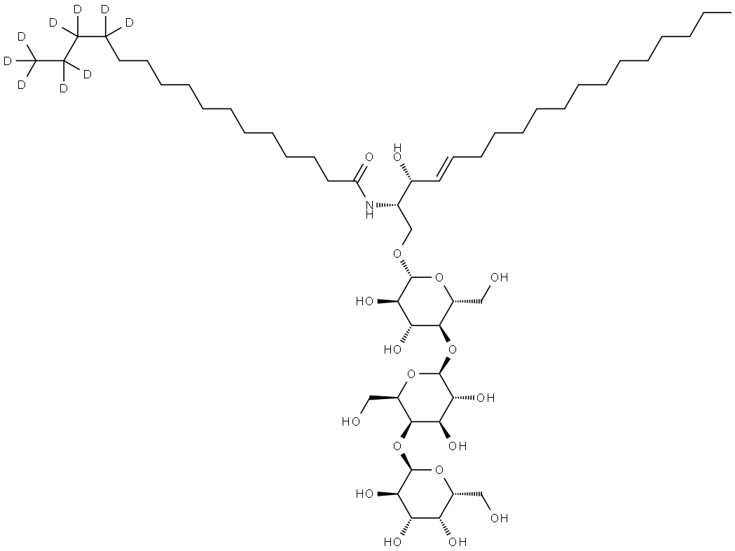 C16 Globotriaosylceramide-d9 (d18:1/16:0-d9) Struktur