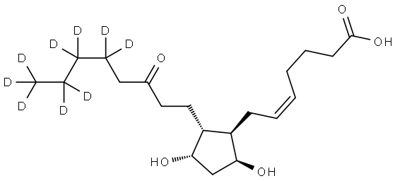 11β-13,14-dihydro-15-keto Prostaglandin F2α-d9 Struktur