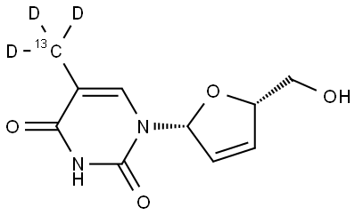 Stavudine-13C-d3 Struktur