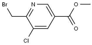 6-Bromomethyl-5-chloro-nicotinic acid methyl ester Struktur