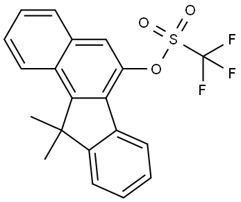 Methanesulfonic acid, 1,1,1-trifluoro-, 11,11-dimethyl-11H-benzo[a]fluoren-6-yl ester Struktur