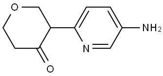 3-(5-aminopyridin-2-yl)tetrahydro-4H-pyran-4-one Struktur