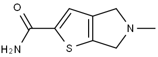 5,6-Dihydro-5-methyl-4H-thieno[2,3-c]pyrrole-2-carboxamide Struktur