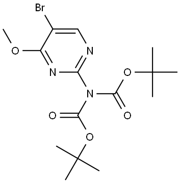 Imidodicarbonic acid, 2-(5-bromo-4-methoxy-2-pyrimidinyl)-, 1,3-bis(1,1-dimethylethyl) ester Struktur