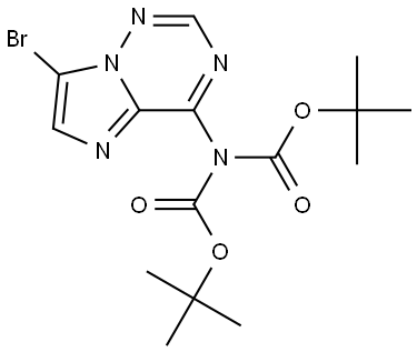 1,3-Bis(1,1-dimethylethyl) 2-(7-bromoimidazo[2,1-f][1,2,4]triazin-4-yl)imidodicarbonate Struktur