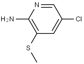 2-Pyridinamine, 5-chloro-3-(methylthio)- Struktur