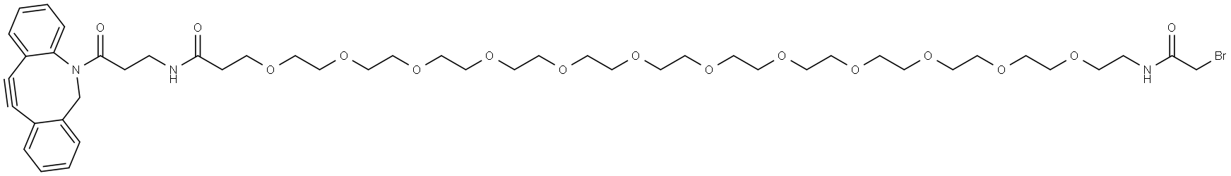 BrCH2CONH-PEG12-CONH-DBCO Struktur