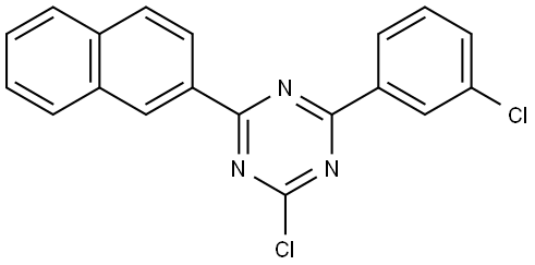 1,3,5-Triazine, 2-chloro-4-(3-chlorophenyl)-6-(2-naphthalenyl)- Struktur