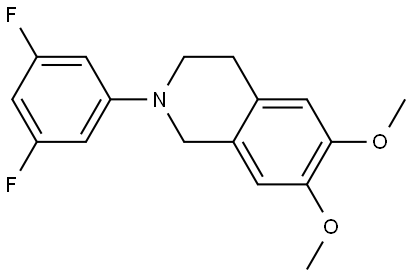 2-(3,5-二氟苯基)-6,7-二甲氧基-1,2,3,4-四氫異喹啉 結(jié)構(gòu)式