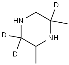 2,6-dimethylpiperazine-2,5,5-d3 Struktur