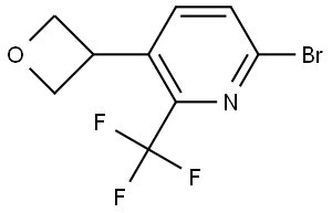 6-bromo-3-(oxetan-3-yl)-2-(trifluoromethyl)pyridine Struktur