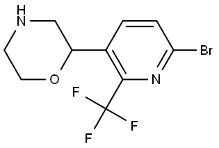 2-(6-bromo-2-(trifluoromethyl)pyridin-3-yl)morpholine Struktur