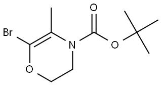 tert-butyl 6-bromo-5-methyl-2,3-dihydro-4H-1,4-oxazine-4-carboxylate Struktur