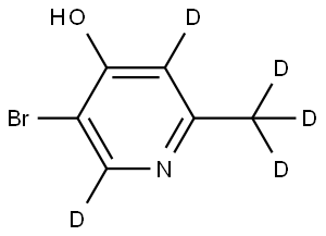 5-bromo-2-(methyl-d3)pyridin-3,6-d2-4-ol Struktur