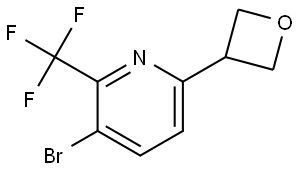 3-bromo-6-(oxetan-3-yl)-2-(trifluoromethyl)pyridine Struktur