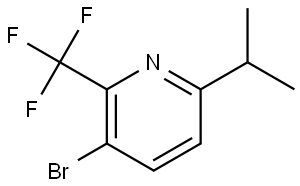 3-bromo-6-isopropyl-2-(trifluoromethyl)pyridine Struktur