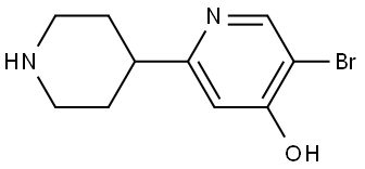 5-bromo-2-(piperidin-4-yl)pyridin-4-ol Struktur