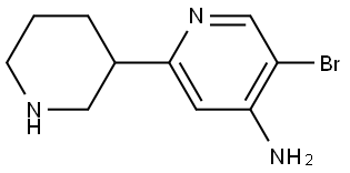 5-bromo-2-(piperidin-3-yl)pyridin-4-amine Struktur