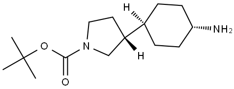 tert-butyl (3R)-3-(trans-4-aminocyclohexyl)pyrrolidine-1-carboxylate Struktur