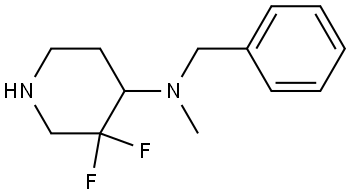 4-Piperidinamine, 3,3-difluoro-N-methyl-N-(phenylmethyl)- Struktur