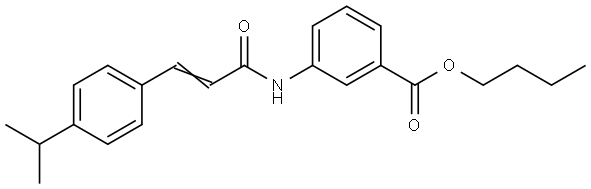 BUTYL 3-((3-(4-ISOPROPYLPHENYL)ACRYLOYL)AMINO)BENZOATE Struktur