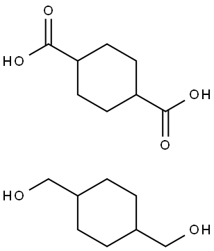 1,4-Cyclohexanedicarboxylic acid, polymer with 1,4-cyclohexanedimethanol Struktur