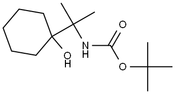 tert-butyl (2-(1-hydroxycyclohexyl)propan-2-yl)carbamate Struktur