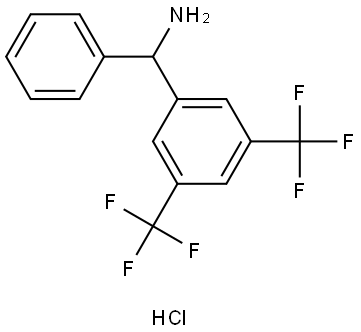 (3,5-bis(trifluoromethyl)phenyl)(phenyl)methanamine HYDROCHLORIDE Struktur