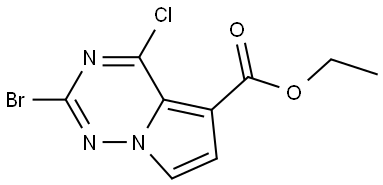 ethyl 2-bromo-4-chloro-pyrrolo[2,1-f][1,2,4]triazine-5-carboxylate Struktur