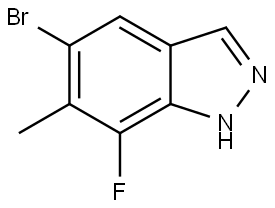 5-bromo-7-fluoro-6-methyl-1H-indazole Struktur