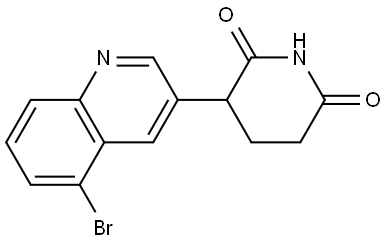 2,6-Piperidinedione, 3-(5-bromo-3-quinolinyl)- Struktur