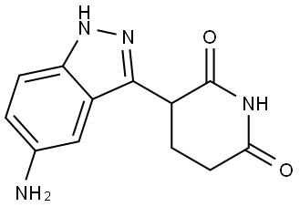 2,6-Piperidinedione, 3-(5-amino-1H-indazol-3-yl)- Struktur