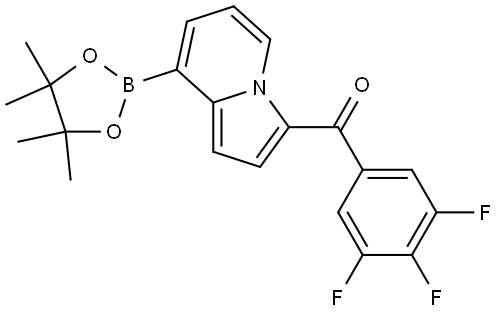 Methanone, [8-(4,4,5,5-tetramethyl-1,3,2-dioxaborolan-2-yl)-3-indolizinyl](3,4,5-trifluorophenyl)- Struktur