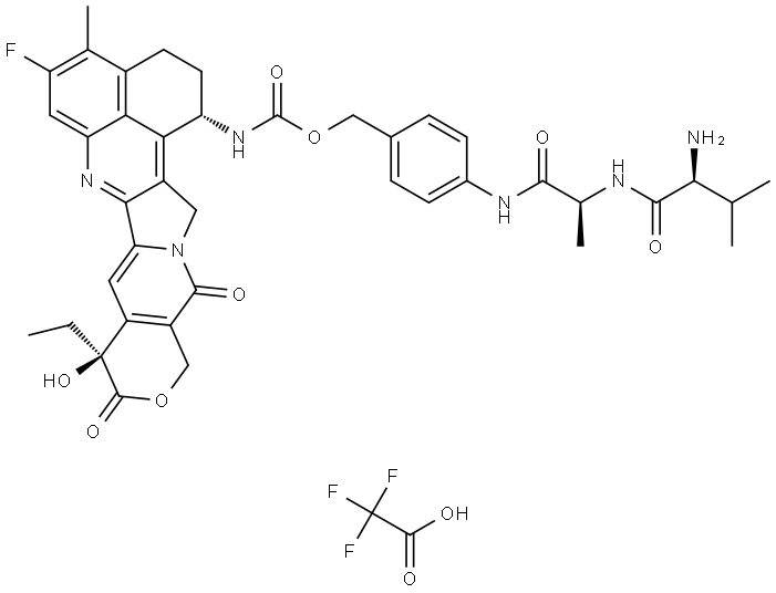 Val-Ala-PABC-Exatecan trifluoroacetate Struktur