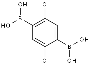 (2,5-dichloro-1,4-phenylene)diboronic acid Struktur