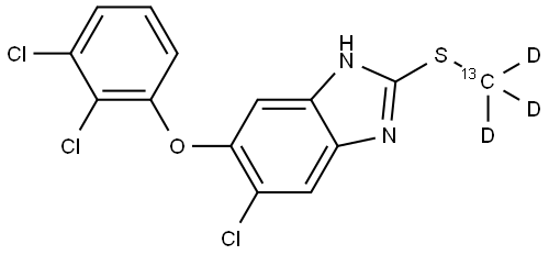 Triclabendazole-13C, d3 Struktur