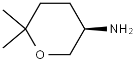 2H-Pyran-3-amine, tetrahydro-6,6-dimethyl-, (3R)- Struktur