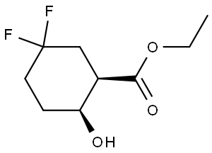 ethyl (1R,2S)-5,5-difluoro-2-hydroxy-cyclohexanecarboxylate Struktur