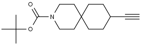 3-Azaspiro[5.5]undecane-3-carboxylic acid, 9-ethynyl-, 1,1-dimethylethyl ester Struktur